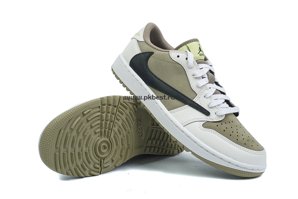 PK5.0 Jordan 1 Retro Low Golf Travis Scott Neutral Olive RETAIL MATERIALS READY TO SHIP