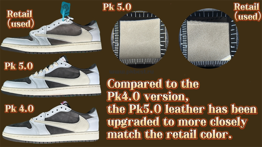 PK 5.0 Jordan 1 Retro Low OG SP Travis Scott Reverse Mocha RETAIL MATERIALS READY TO SHIP