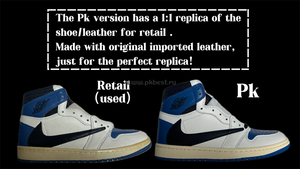 PK5.0 Travis Scott X Fragment X Air Jordan 1 High OG retail materials ready to ship