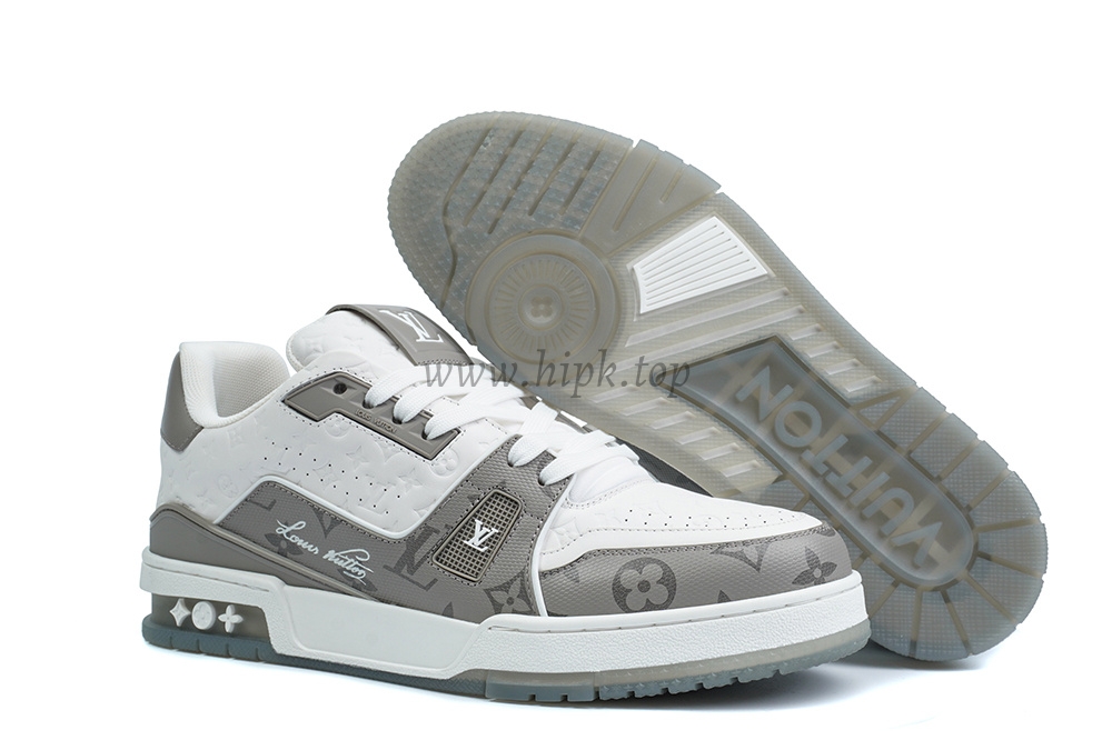 pk god l**is V*t*n lv trainer #54 signature white grey retail materials ready to ship