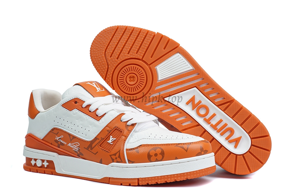 pk god l**is V*t*n lv trainer #54 signature orange white retail materials ready to ship