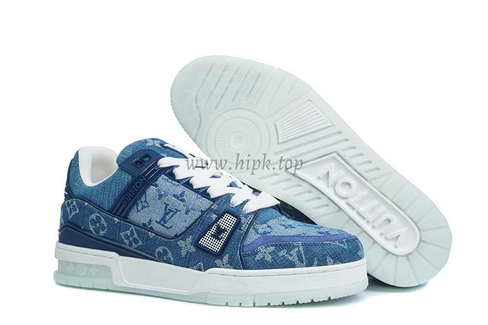 pk god l**is V*t*n lv trainer monogram denim retail materials ready to ship