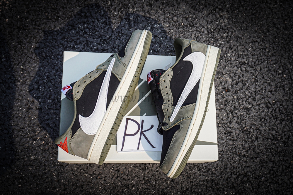 PK GOD Jordan 1 Retro Low OG SP Travis Scott Black Olive RETAIL MATERIALS READY TO SHIP