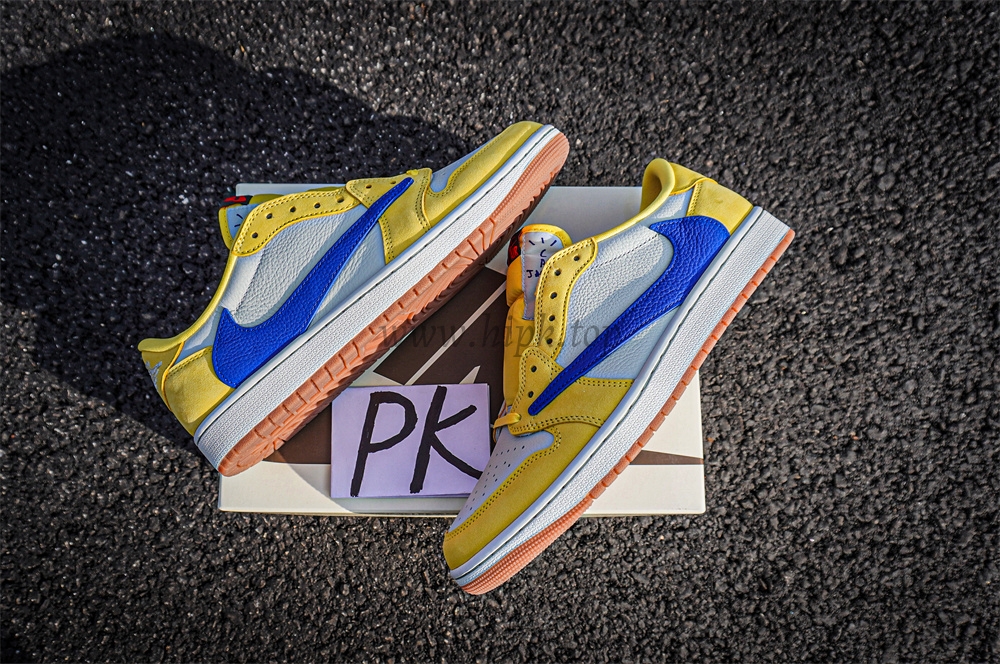 PK 4.0 Travis Scott x Air Jordan 1 Low OG Canary retail materials ready to ship1