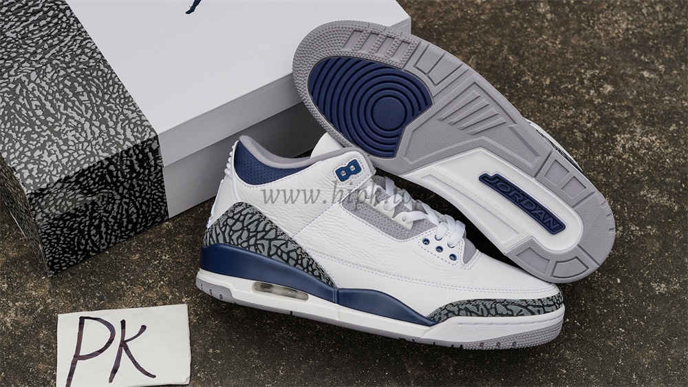 PK GOD Air Jordan 3 Midnight Navy RETAIL MATERIALS READY TO SHIP