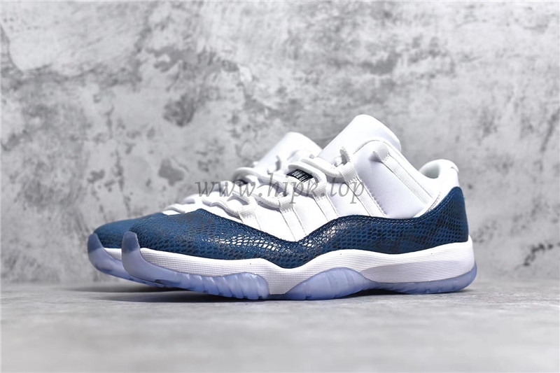 PK GOD Air Jordan Retro XI 11 LOW Navy Blue Snakeskin real snakeskin ready to ship