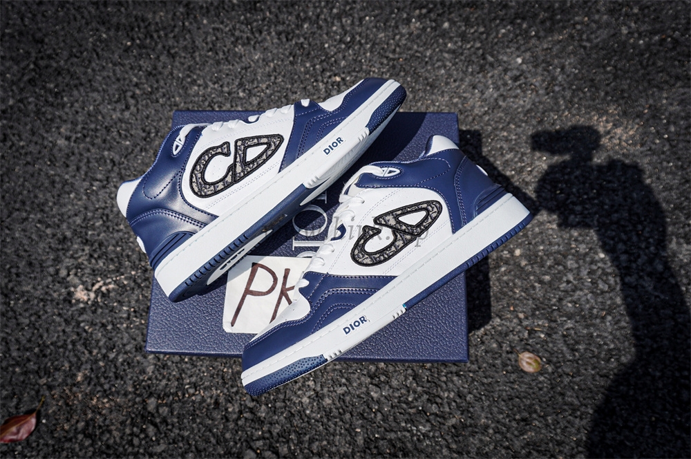 pk god D*or b57 mid-top sneaker white and blue retail materials ready to ship