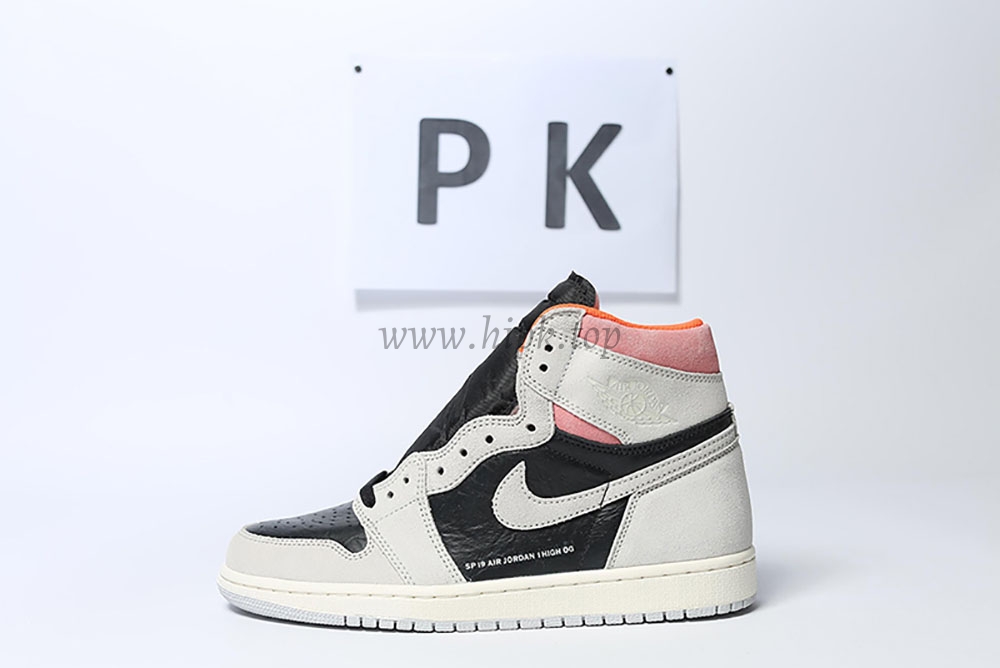 PK GOD Jordan 1 Retro High Neutral Grey Hyper Crimson RETAIL MATERIALS READY TO SHIP