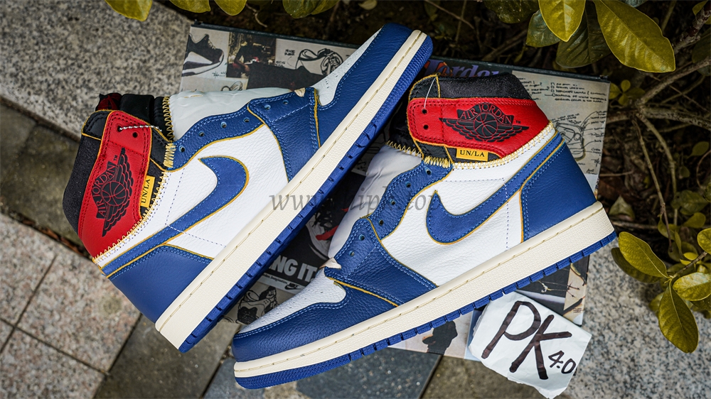 PK 5.0 Jordan 1 Retro High Union Los Angeles Blue Toe RETAIL MATERIALS READY TO SHIP