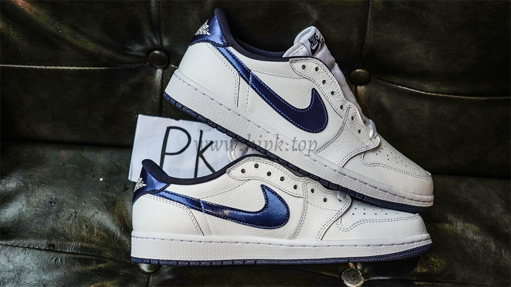 PK GOD Jordan 1 Retro LowMetallic Blue RETAIL MATERIALS READY TO SHIP