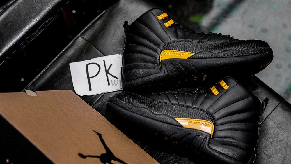 PK GOD Jordan 12 Retro Black Taxi RETAIL MATERIALS READY TO SHIP