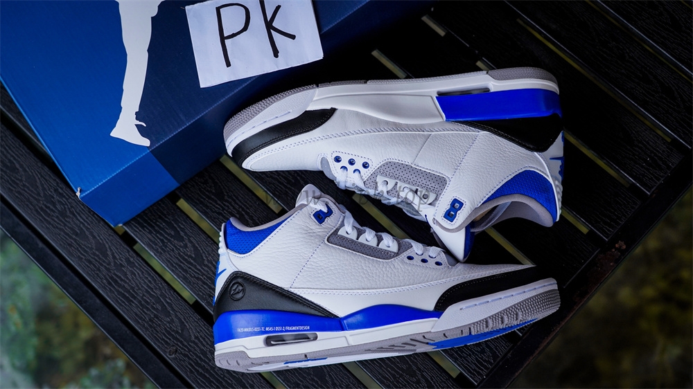 PK GOD Jordan 3 Retro Fragment Blue RETAIL MATERIALS READY TO SHIP