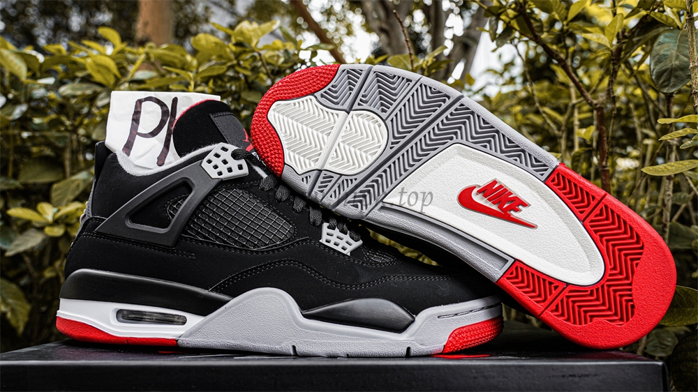 PK GOD Jordan 4 Retro Bred RETAIL MATERIALS READY TO SHIP