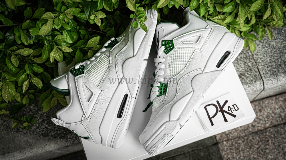 PK GOD Jordan 4 Retro Metallic Green RETAIL MATERIALS READY TO SHIP