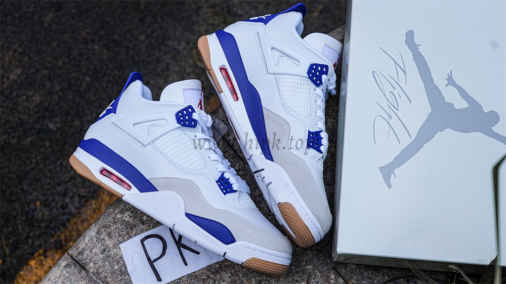 PK GOD Jordan 4 Retro SB Sapphire Blue RETAIL MATERIALS READY TO SHIP