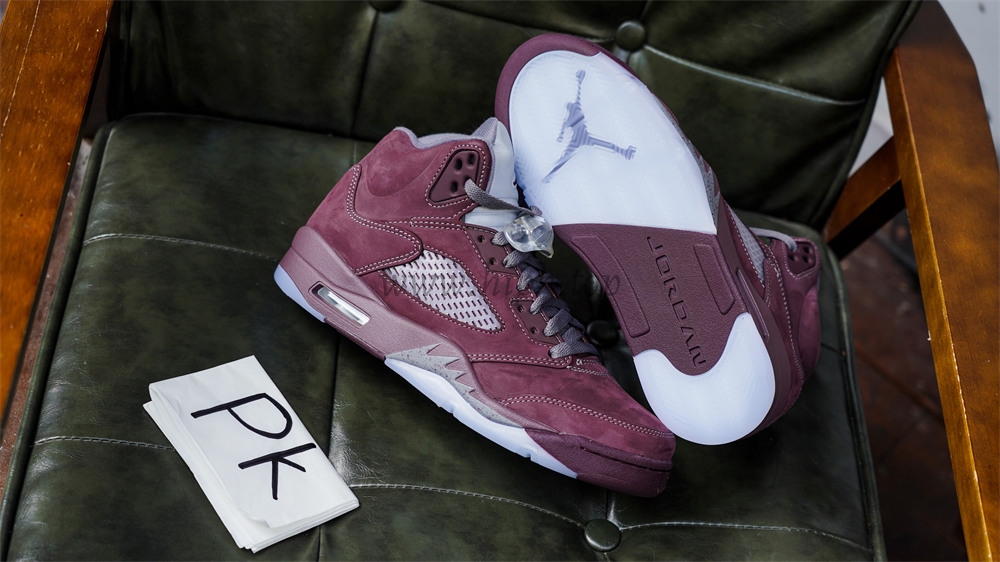 PK GOD Jordan 5 Retro Burgundy 2023 RETAIL MATERIALS READY TO SHIP