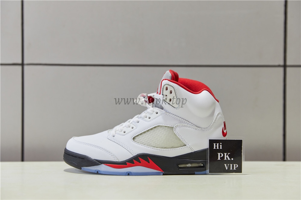 PK GOD Jordan 5 Retro Fire Red Silver Tongue 2020 Retail Materials Ready to Ship