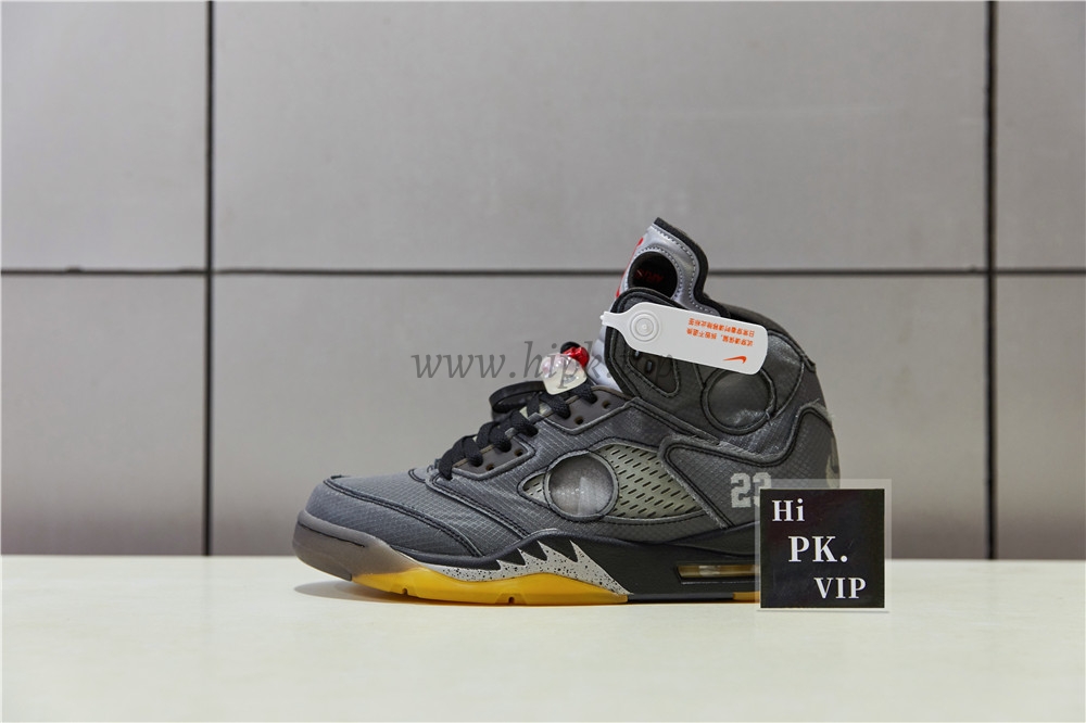 PK GOD Jordan 5 Retro Off-White Black CT8480 retail materials ready to ship