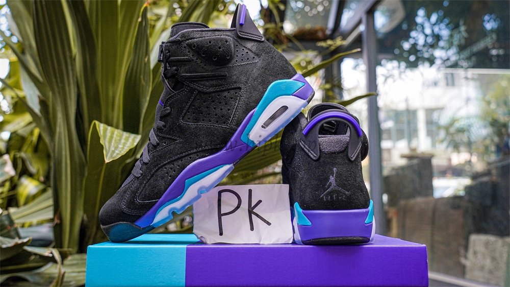 PK GOD Jordan Air Jordan 6 Aqua Black Purple RETAIL MATERIALS READY TO SHIP