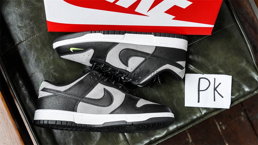 PK GOD Nike Dunk Low Black Grey Green Strike RETAIL MATERIALS READY TO SHIP