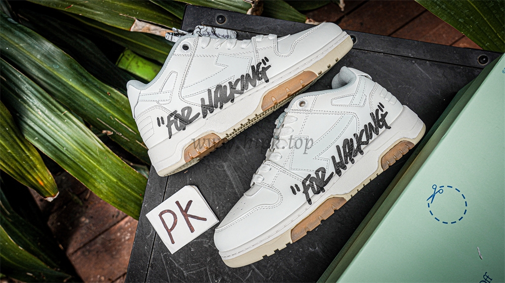 PK GOD OFF-WHITE Out Of Office OOO Low Tops For Walking White Black RETAIL MATERIALS READY TO SHIP