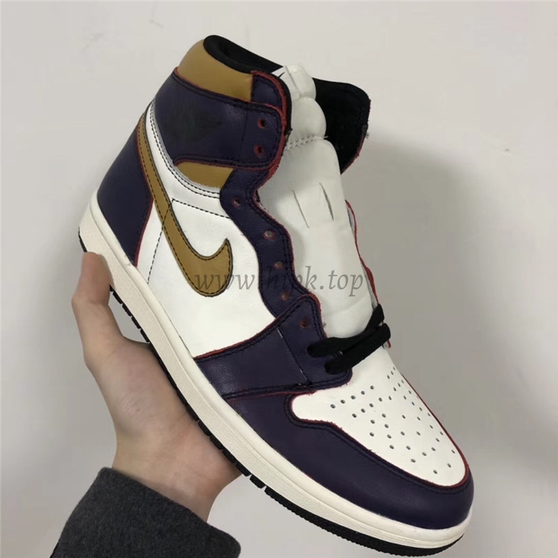 PK God 2019 Nike SB Air Jordan 1 Retro High OG Lakers Chicago Purple-Gold CD6578 Ready to ship