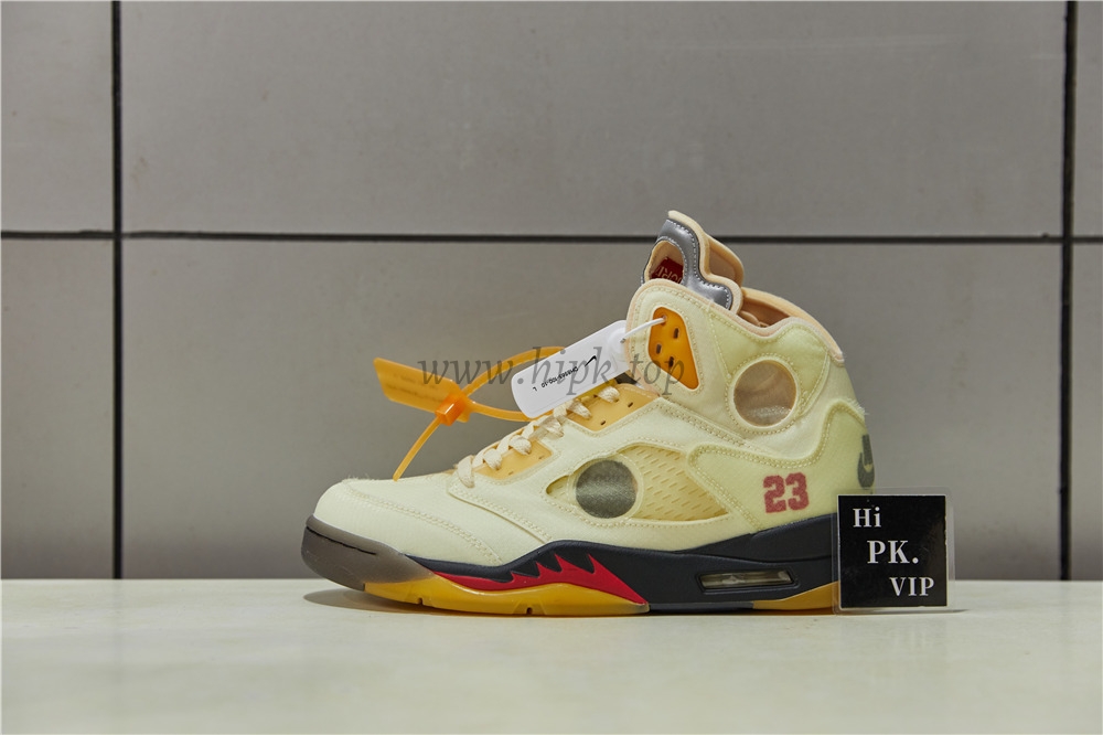 PK God Air Jordan 5 Retro X off white Sail retail materials ready to ship