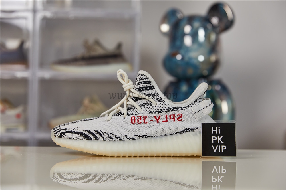 pk god yeezy 350 v2 zebra with real premeknit from huayiyi which offer primeknit to Ad*s directly