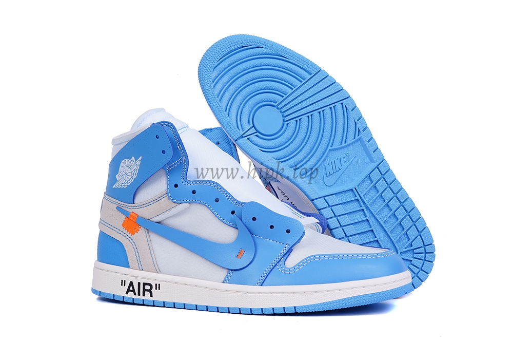 PK GOD X YIFU RETAIL FACTORYOFF WHITE X AIR JORDAN 1 POWDER BLUE UNC RETAIL MATERIALS ready limited