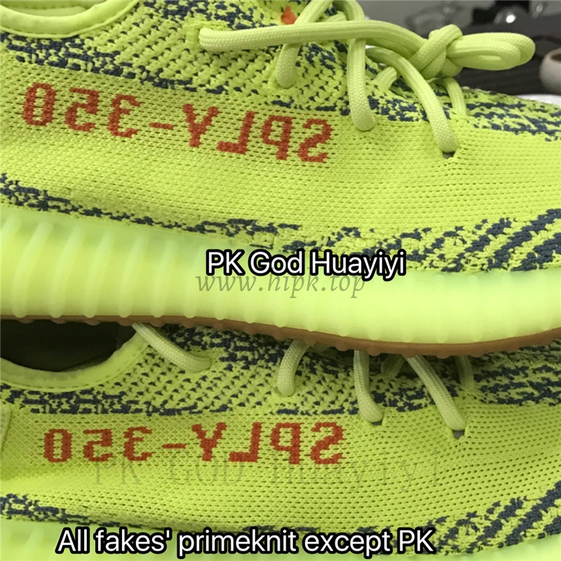 pk god yeezy 350 v2 semi frozen yellow/raw steel with real premeknit from huayiyi which offer primeknit to Ad*s directly