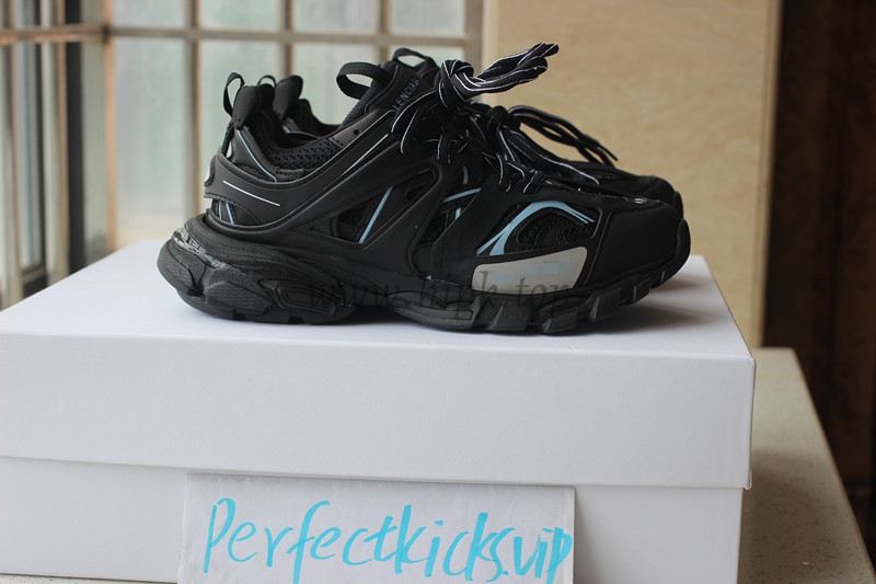 PK God exclusive Balencia Paris Track Sneakers Black Blue letter best version ready to ship