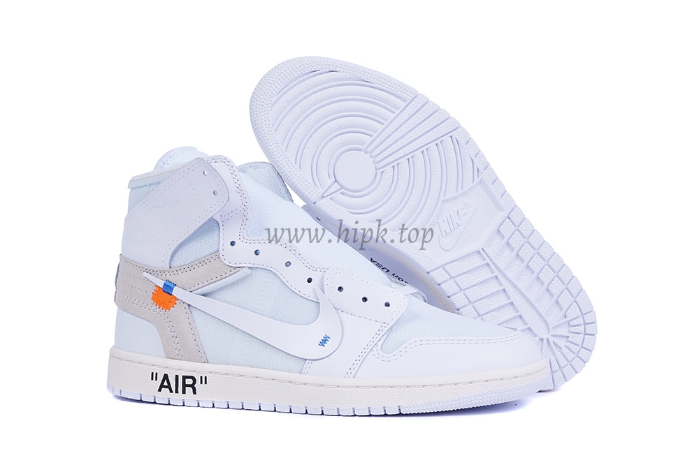 PK GOD X YIFU RETAIL FACTORY X NIKE X OFF WHITE-AIR JORDAN 1-TRIPLE WHITE ready limited