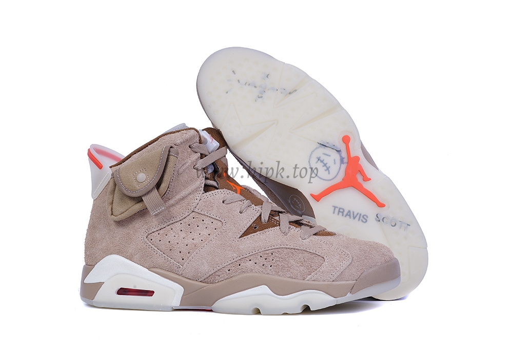 PK GOD Jordan 6 Retro Travis Scott British Khaki RETAIL MATERIALS READY TO SHIP