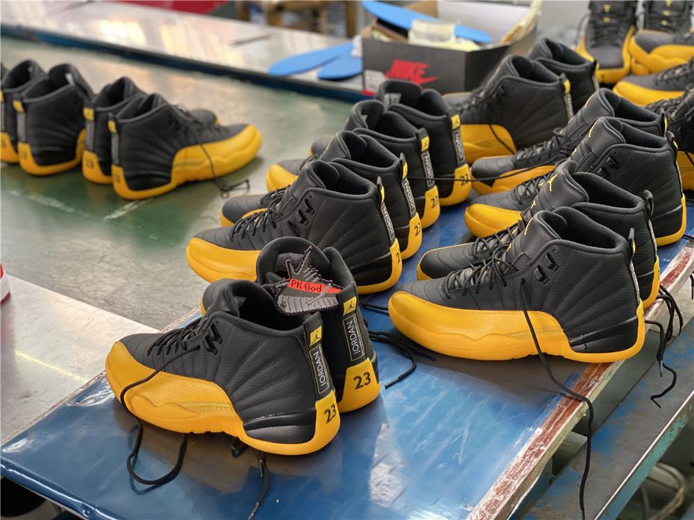 Pk God Air Jordan XII 12 university Gold retail materials ready to ship