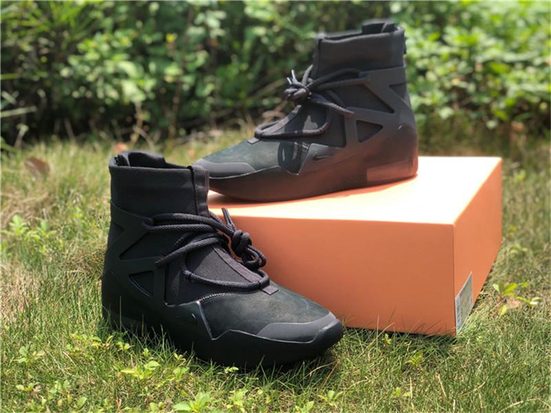 PK God Nike Air Fear of God 1 Triple Black retail materials ready to ship