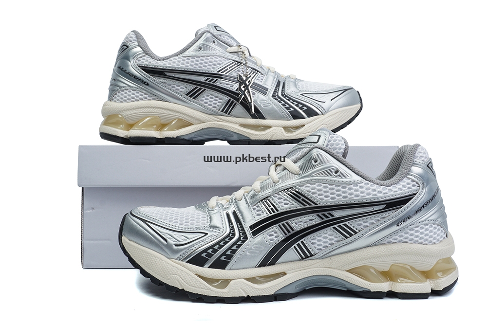 pk god jjjjound x As*ic*s gel kayano 14 silver black retail materials ready to ship