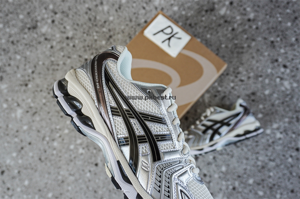 pk god As*ic*s gel-kayano 14  y2k  black, white and silver retail materials ready to
