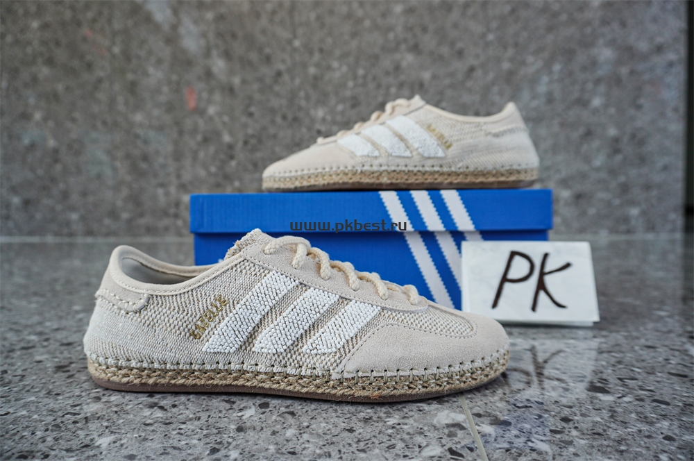 pk god clot x Ad*s originals gazelle “halo ivory”cream-coloured retail materials ready to ship