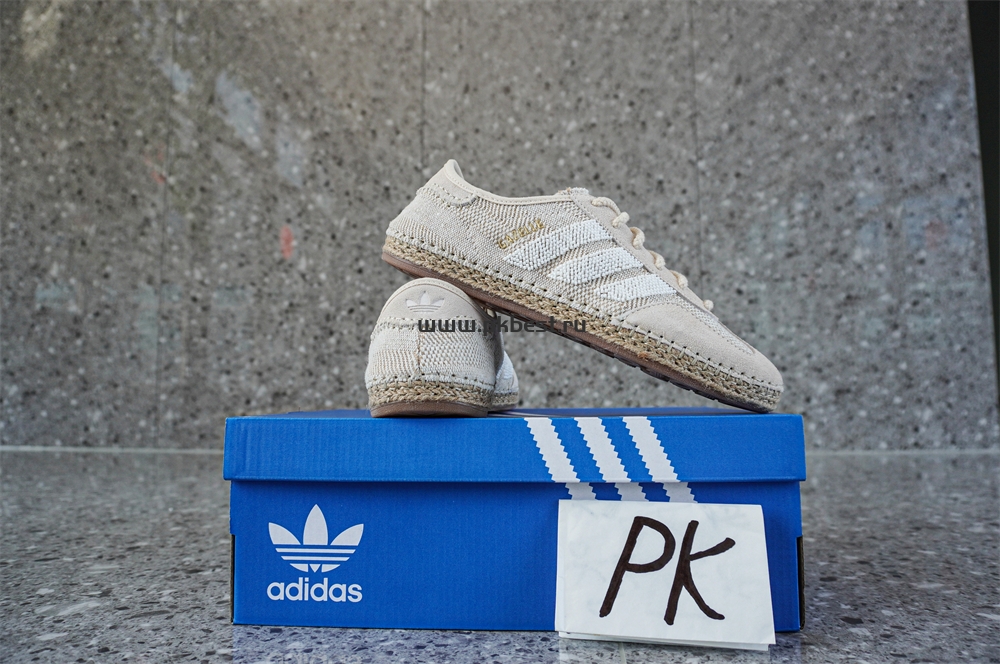 pk god clot x Ad*s originals gazelle “halo ivory”cream-coloured retail materials ready to ship