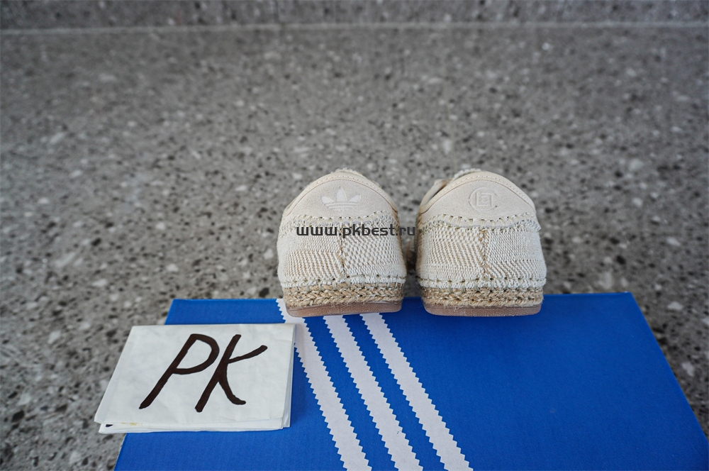 pk god clot x Ad*s originals gazelle “halo ivory”cream-coloured retail materials ready to ship