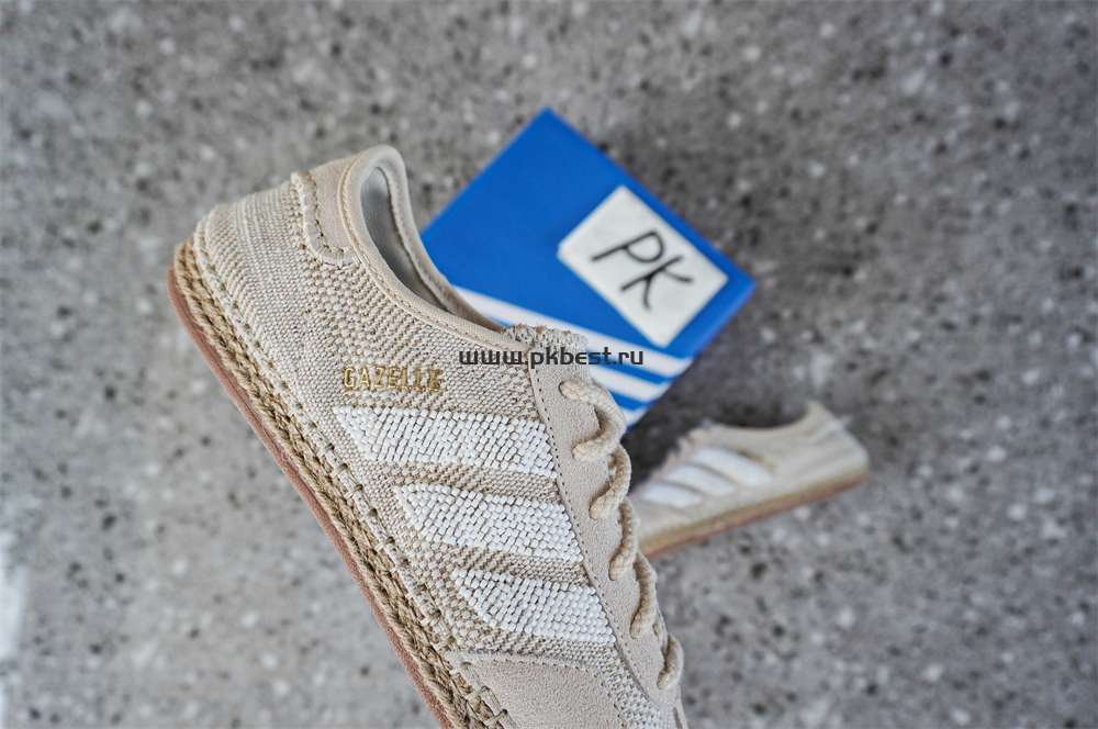 pk god clot x Ad*s originals gazelle “halo ivory”cream-coloured retail materials ready to ship