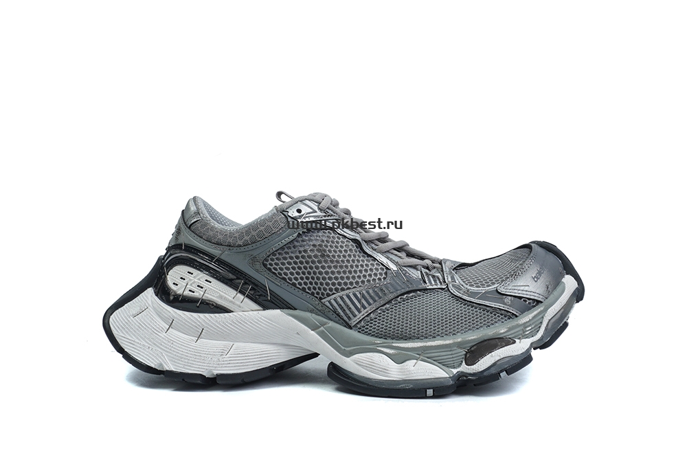 pk god Ba*len*cia*ga stapler shoes round head lace-up low top grey retail materials ready to ship