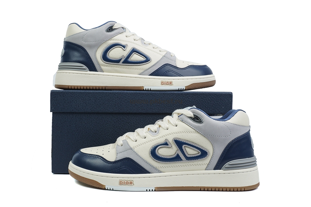 pk god D*or b57 mid-top sneaker dark blue and white retail materials ready to ship