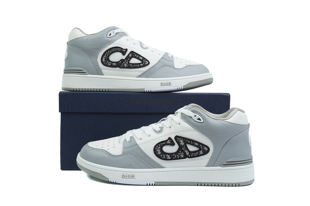 pk god D*or b57 mid-top sneaker  gray and white retail materials ready to ship