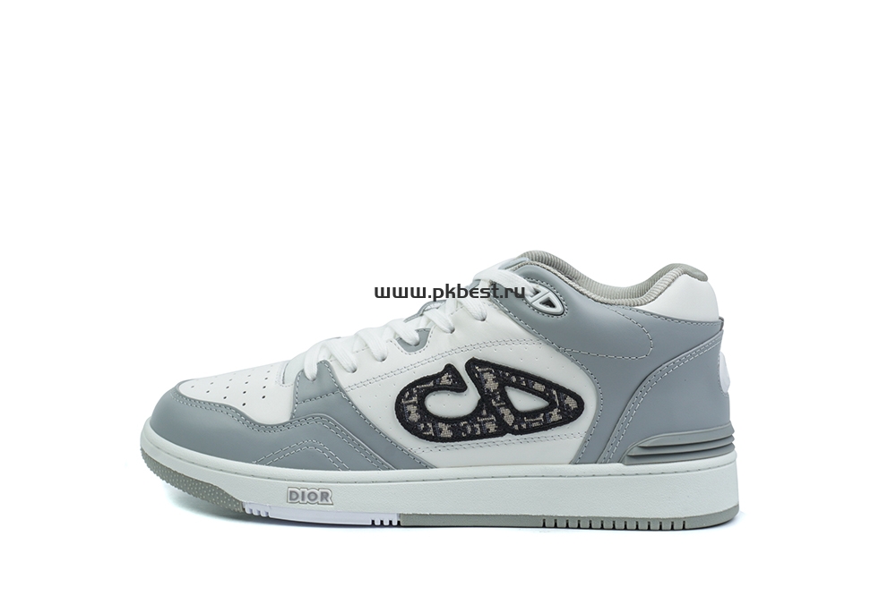 pk god D*or b57 mid-top sneaker  gray and white retail materials ready to ship