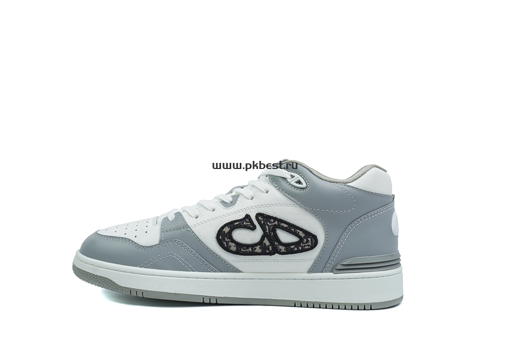 pk god D*or b57 mid-top sneaker  gray and white retail materials ready to ship