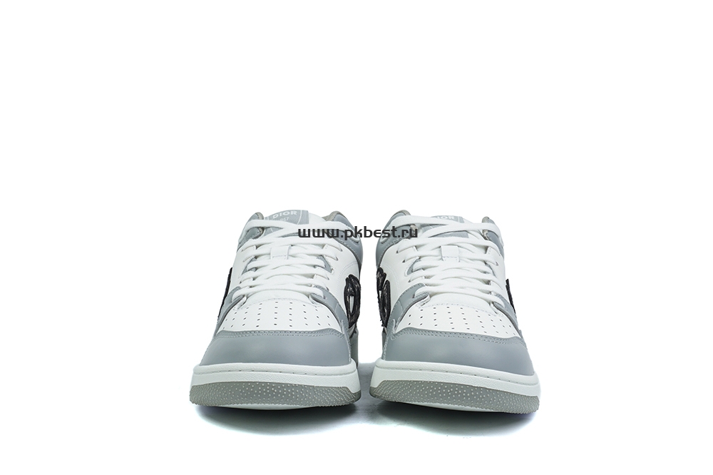 pk god D*or b57 mid-top sneaker  gray and white retail materials ready to ship