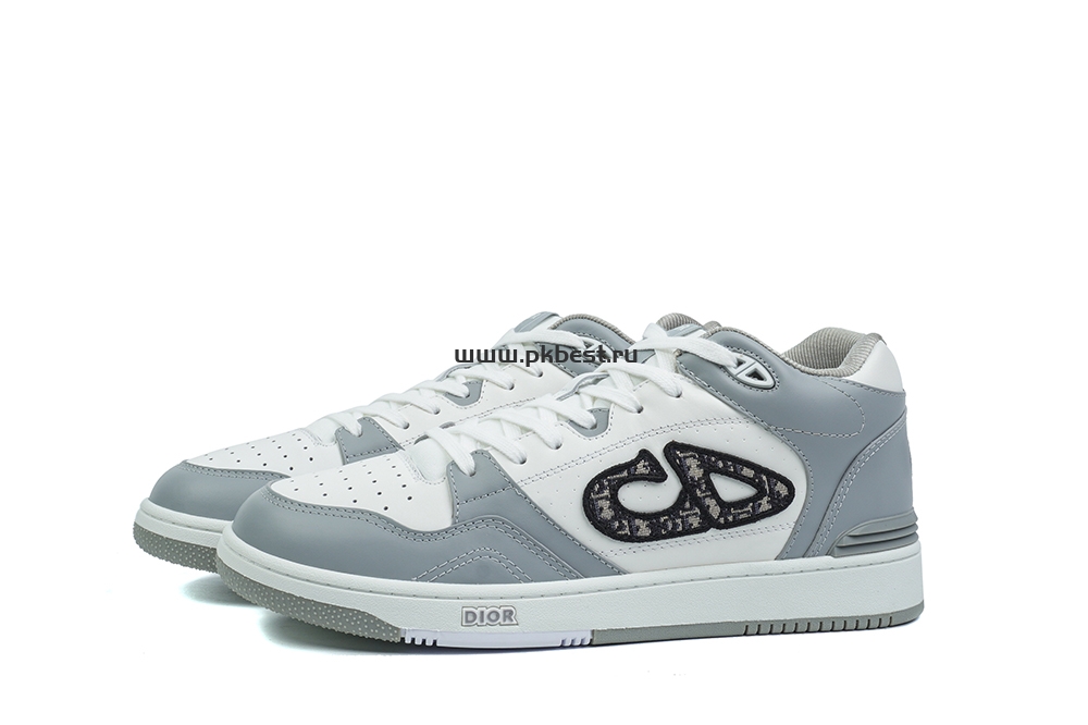 pk god D*or b57 mid-top sneaker  gray and white retail materials ready to ship