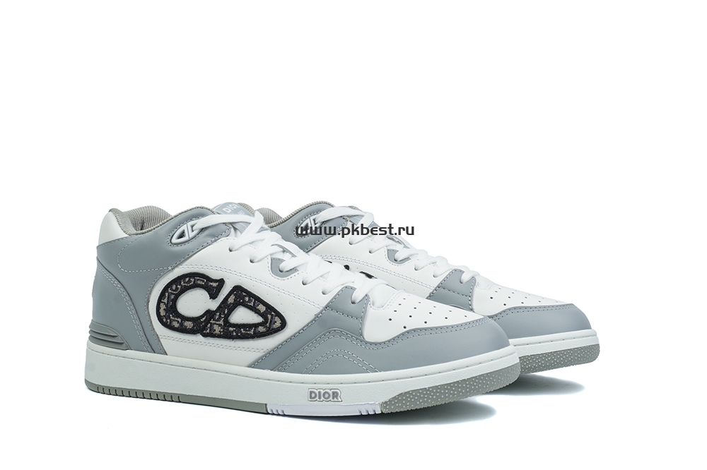 pk god D*or b57 mid-top sneaker  gray and white retail materials ready to ship