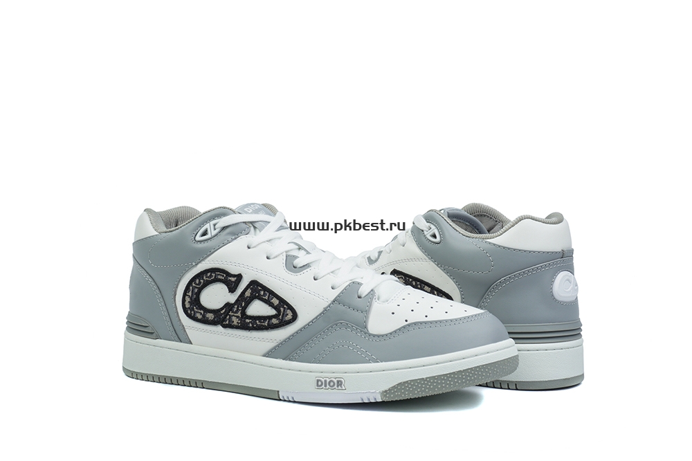 pk god D*or b57 mid-top sneaker  gray and white retail materials ready to ship